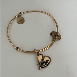 Alex and Ani Gold Heart Charm Bracelet